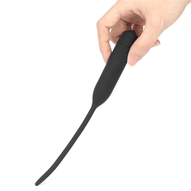 Wibrujący rozszerzacz cewki moczowej 12 cm, 5 mm, czarny - 7