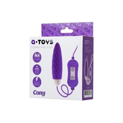 A-TOYS, Vibro egg 'Cony', with control panel, silicone, violet - 1