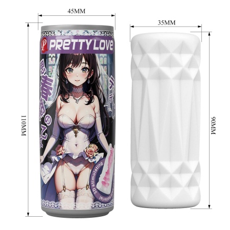 Masturbator Model 2 - manualny, z TPR, w kształcie puszki - 7