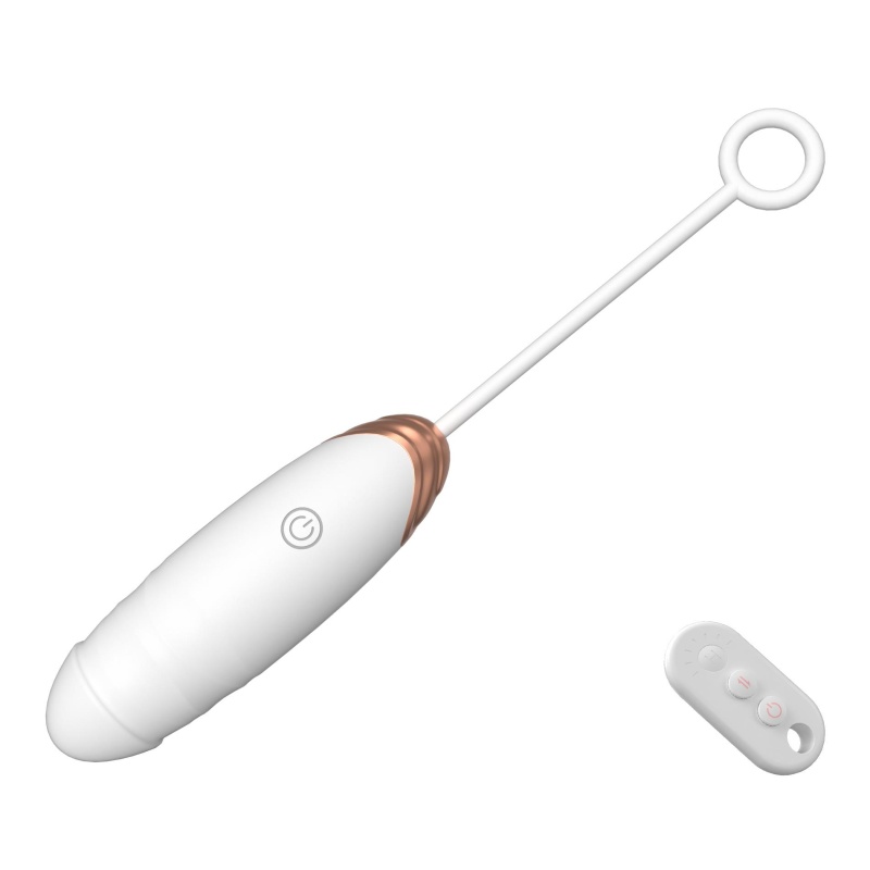 Vibrating Silicone Love EGG USB 7 vibration and thrust functions / Remote control White - 1