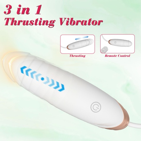 Vibrating Silicone Love EGG USB 7 vibration and thrust functions / Remote control White - 3