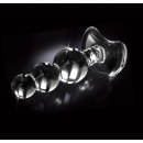 Korek analny Icicles No. 47 Clear – ręcznie formowane szkło borokrzemowe, potrójna struktura segmentów, długość całkowita 10,5 c - 3
