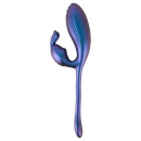 Metallic Flexible Double - podwójny wibrator z elastycznym wibro-króliczkiem, 22,5 cm - 3