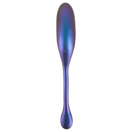 Metallic Flexible Double - podwójny wibrator z elastycznym wibro-króliczkiem, 22,5 cm - 5
