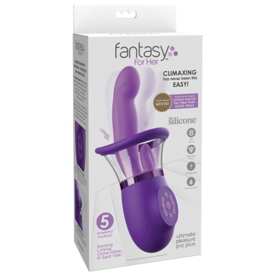 Wibrator Ultimate Pleasure Pro Plus – stymulacja punktu G, ssanie wulwy i języczek, 24,1 cm - 1