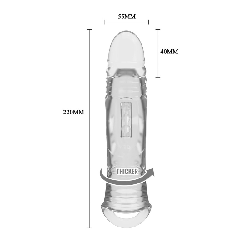 Penis Sleeve 8.7" Extender - rękaw przedłużający o 22 cm i pogrubiający - 9