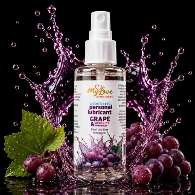Preparat intymny i do masażu Aroma Series 2w1 Grape 50ml - 1 2