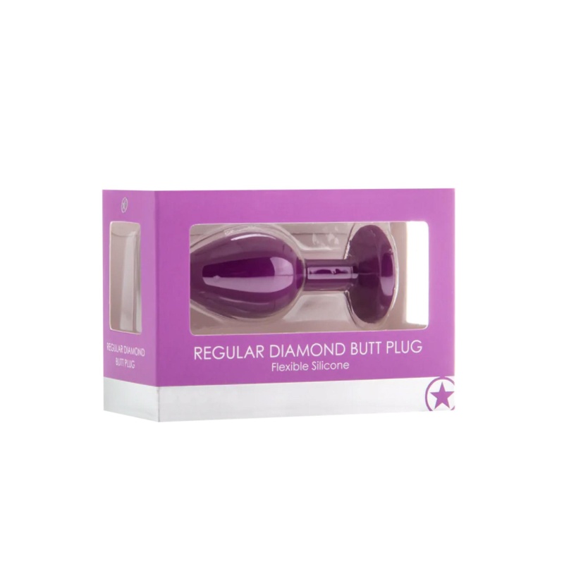 Diamond Butt Plug - Regular purple - 2