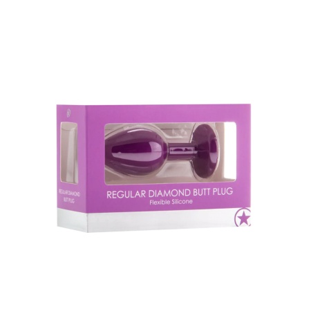 Diamond Butt Plug - Regular purple - 2