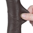 Sliding-Skin Dwuwarstwowe Dildo z Przyssawką 19,5 cm (brązowy) - 9