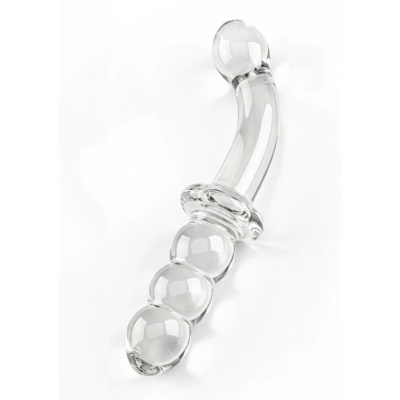 Dildo szklane dwustronne Dual-Ended Anal & G-spot 19 cm - 1