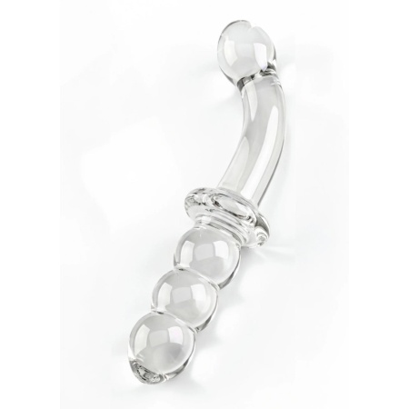 Dildo szklane dwustronne Dual-Ended Anal & G-spot 19 cm - 1
