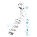 Dildo szklane dwustronne Dual-Ended Anal & G-spot 19 cm - 3