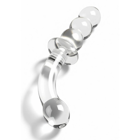 Dildo szklane dwustronne Dual-Ended Anal & G-spot 19 cm - 4