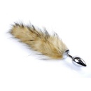 Plug analny Plug-Fox TAIL Brown XL - wtyk stożkowy 6,5 cm ze stali nierdzewnej, średnica 2,7 cm, kita 38,5 cm - 3