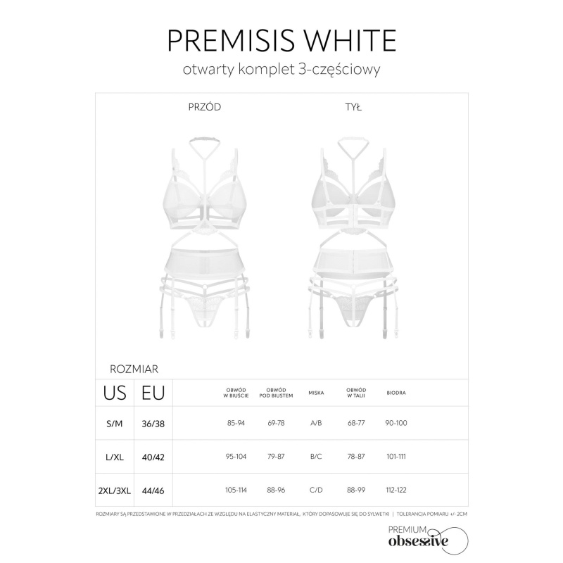 Premisis White otwarty komplet 3-częściowy 2XL/3XL - 4