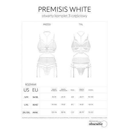 Premisis White otwarty komplet 3-częściowy 2XL/3XL - 4