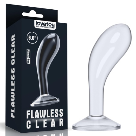 Stymulator prostaty LoveToy Flawless Clear Prostate Plug 15 cm przezroczysty - 1