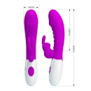 Wibrator króliczek Naughty Bunny - 30 trybów wibracji, podwójna stymulacja, giętki trzon, 19,8 cm - 8