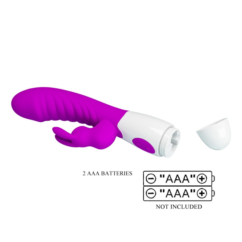 Wibrator króliczek Naughty Bunny - 30 trybów wibracji, podwójna stymulacja, giętki trzon, 19,8 cm - 10