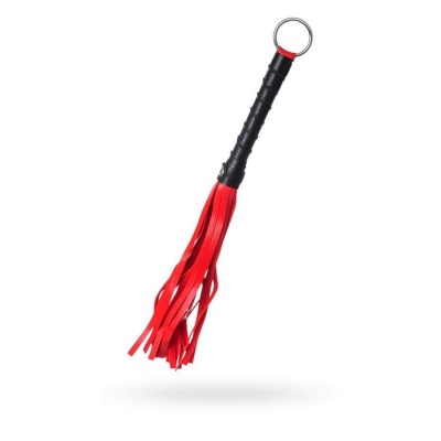 Anonymo flogger, PU leather, red, 28 cm - 1 2