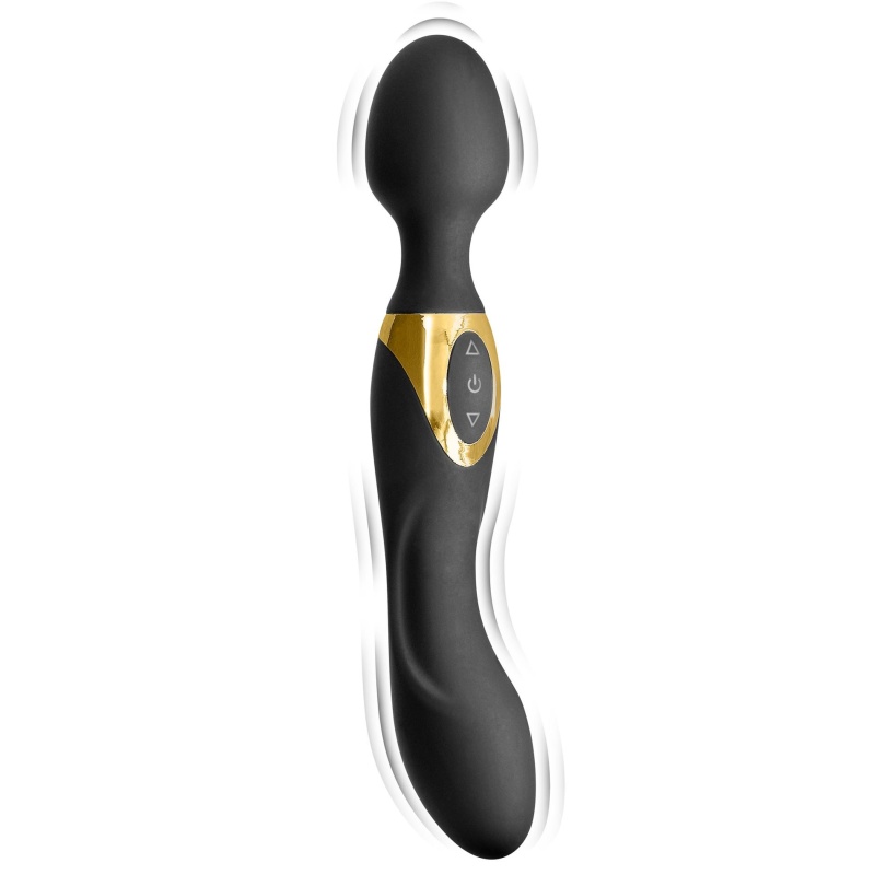 Wibrator wand 2 w 1 My Goddess z silikonem FDA, 2 silniki, 10 programów, 22,5 cm - 1
