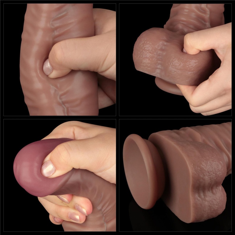 Dildo realistyczne dwuwarstwowe XXL 40,6 cm - 2