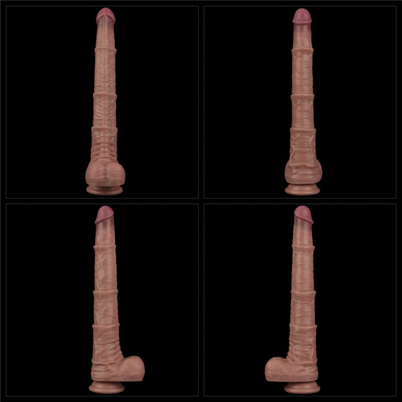 Dildo realistyczne dwuwarstwowe XXL 40,6 cm - 3