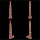 Dildo realistyczne dwuwarstwowe XXL 40,6 cm - 3