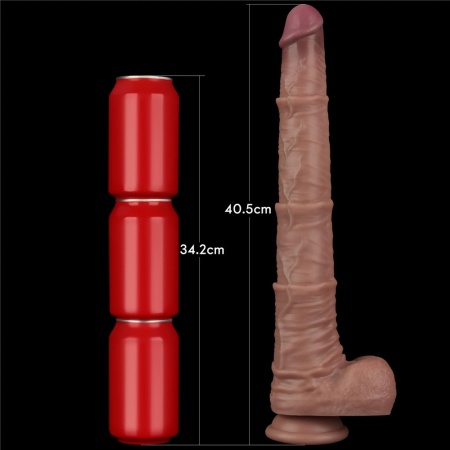 Dildo realistyczne dwuwarstwowe XXL 40,6 cm - 4