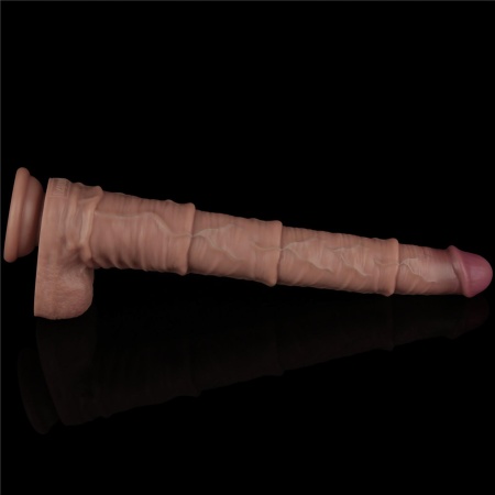 Dildo realistyczne dwuwarstwowe XXL 40,6 cm - 11