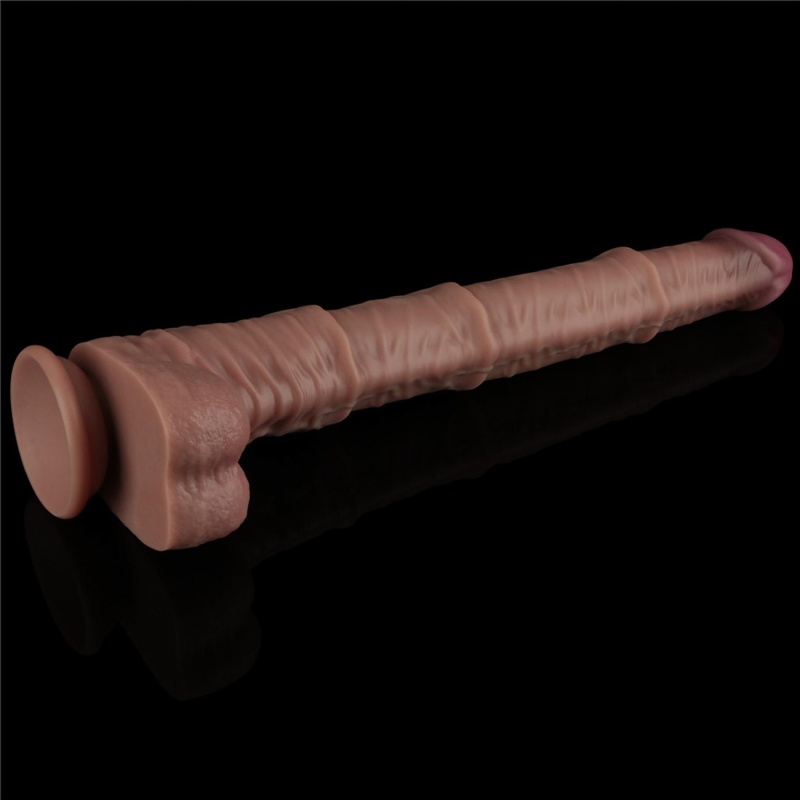 Dildo realistyczne dwuwarstwowe XXL 40,6 cm - 13