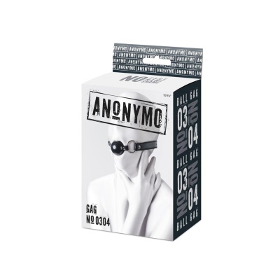 Anonymo gag, TPR, black, 64 cm - 1