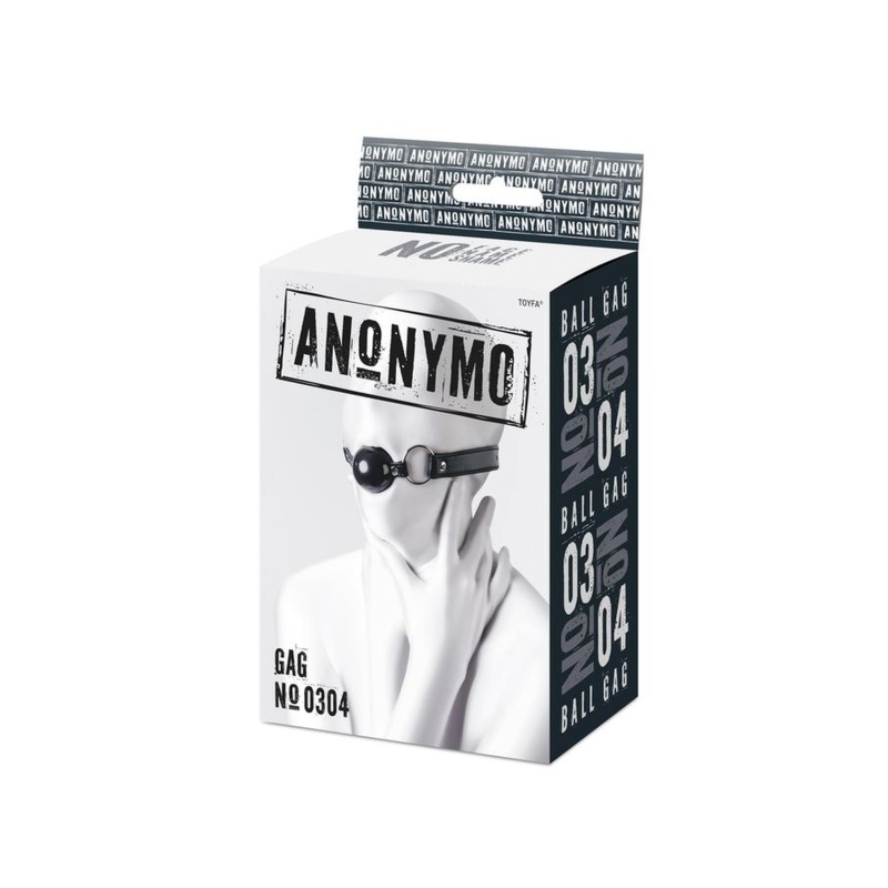 Anonymo gag, TPR, black, 64 cm - 1