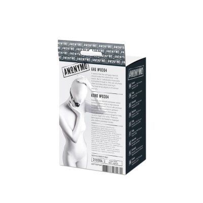 Anonymo gag, TPR, black, 64 cm - 1 2