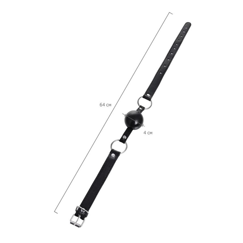 Anonymo gag, TPR, black, 64 cm - 5