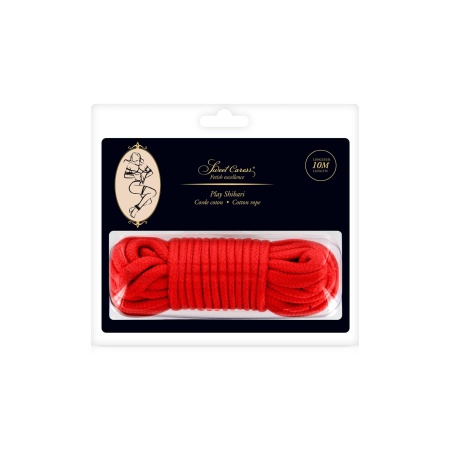 SM BONDAGE ROPE RED 10M (Size: T2) - 2