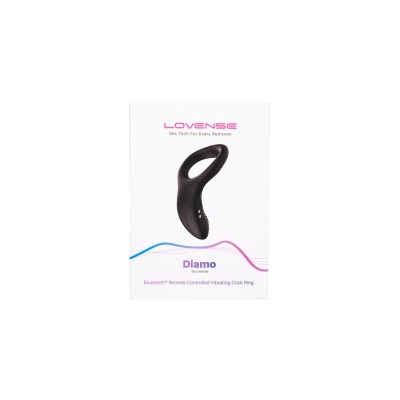 Diamo Pierścień Erekcyjny z Wibracją Krocza i Sterowaniem Aplikacją, dł. 8,9 cm - 1 2