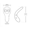Diamo Pierścień Erekcyjny z Wibracją Krocza i Sterowaniem Aplikacją, dł. 8,9 cm - 11