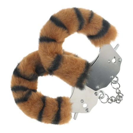Heavy-duty Fluffy Handcuffs - Tiger - 1