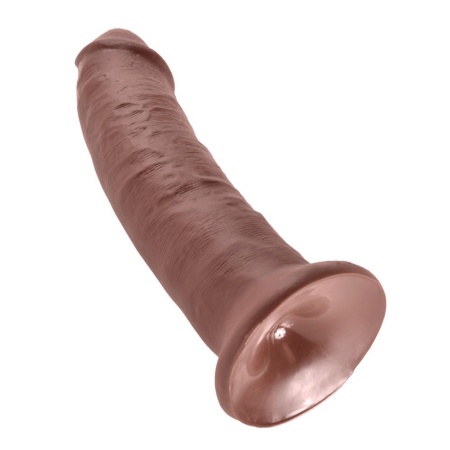 Realistyczne Dildo 9″ Brown – Podstawa Ssąca, Montaż w Uprzęży, 24 cm, Ø 5,3 cm, PVC bez ftalanów - 6