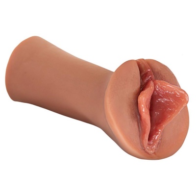 Masturbator samosmarujący PDX Wet Pussies Luscious Lips, TPR Fanta Flesh, 14 cm - 1 2