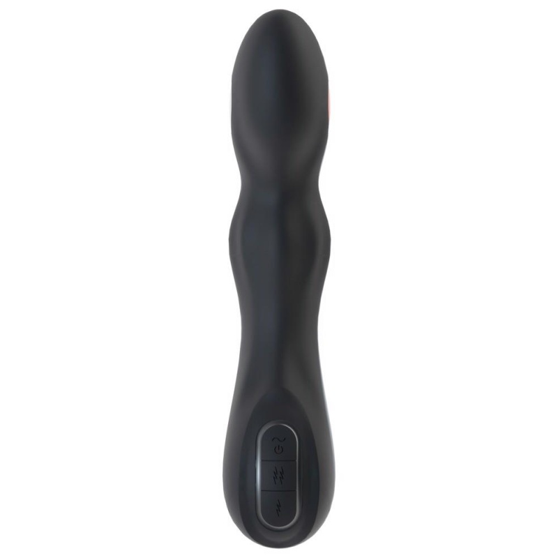 E-Stim G-Spot Vibrator – zakrzywiony stymulator z podwójnym silnikiem, elektrostymulacją i wibracją, 20,2 cm - 3