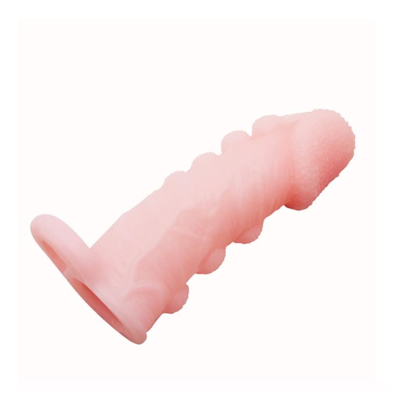 Nakładka Brave Man na penisa z wypustkami i pierścieniem 12-14 cm - 4