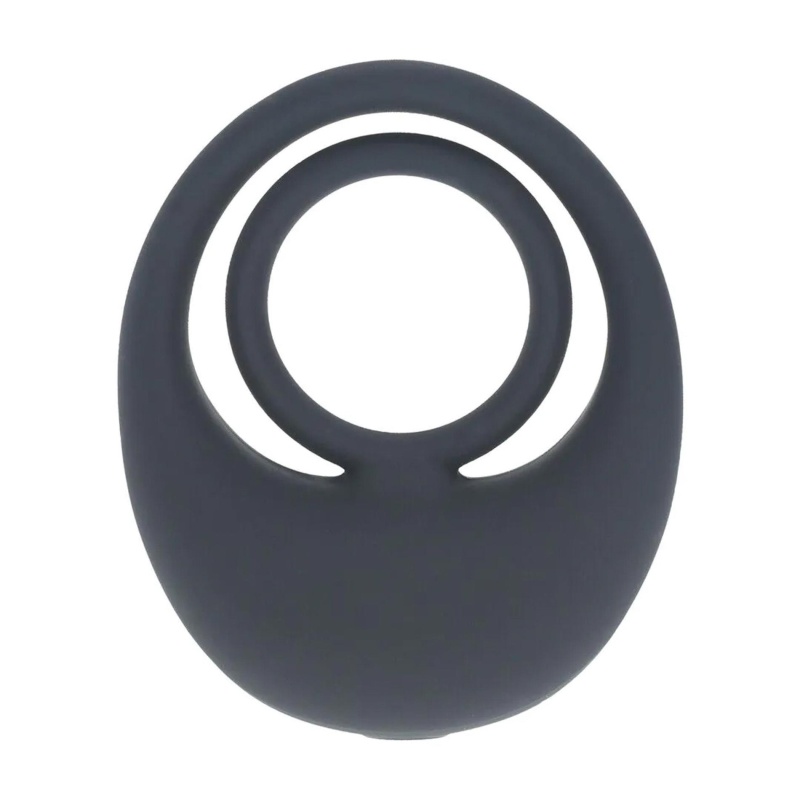 Vibrating Liquid Silicone Cock and Ball Ring - Black - 4