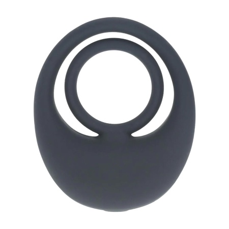 Vibrating Liquid Silicone Cock and Ball Ring - Black - 4