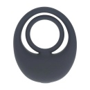 Vibrating Liquid Silicone Cock and Ball Ring - Black - 4