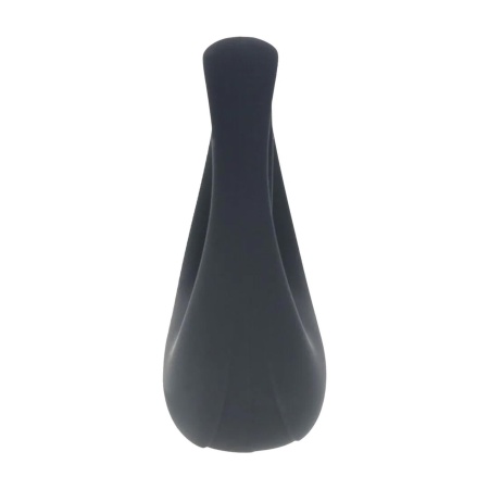 Vibrating Liquid Silicone Cock and Ball Ring - Black - 5