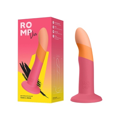 Dildo silikonowe ROMP Dizi z zakrzywionym trzonem 18 cm - 1 2