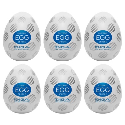 Masturbator Tenga Egg Sphere Pack of 6 - rowkowana kula, ultraelastyczny TPE, 7 cm - 1